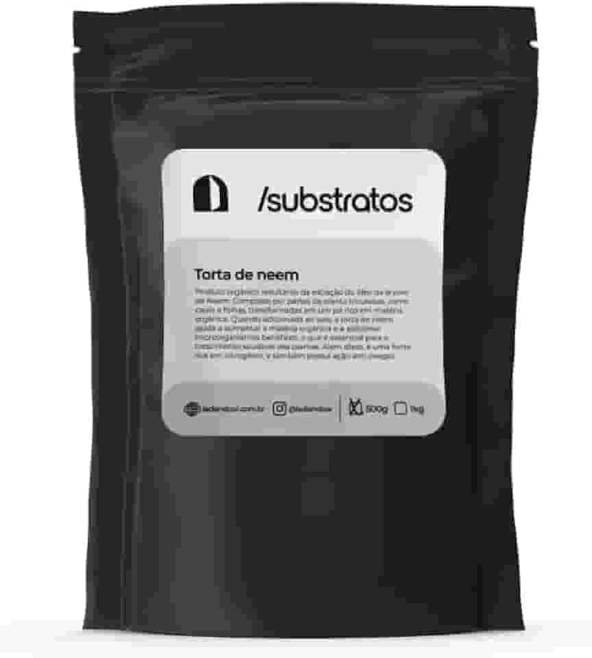 Torta de Neem - Fertilizante Adubo Orgânico - Adubo Natural Rico em Nitrogênio – Controle de Pragas Biológico para Jardinagem, Hortas e Agricultura Sustentável