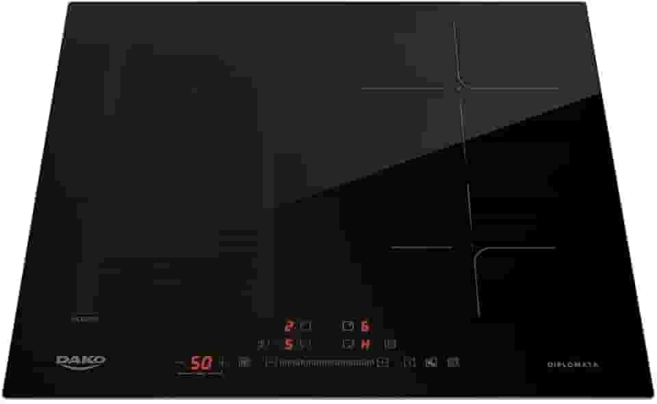 Cooktop de Indução 4 Bocas Preto com Zona Flexível Dako Diplomata 220V