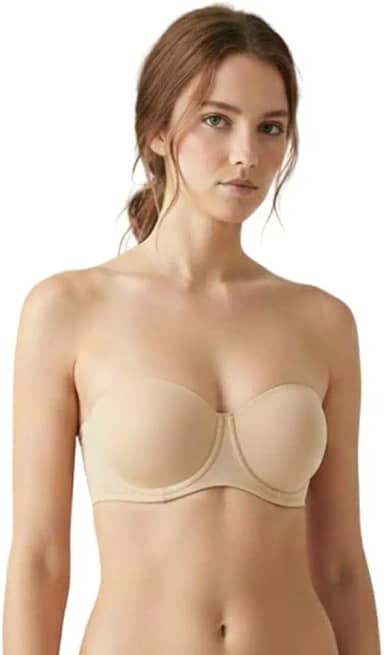 Sutiã Tomara Que Caia Bojo Liso Faixa Alça Removível Ajustável Fecho Colchete Lingerie