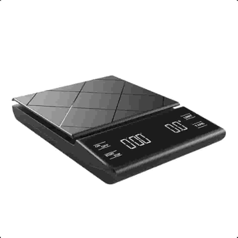 Balança Barista Precisão Café Com Temporizador Cozinha 3kg Preta X-Matte