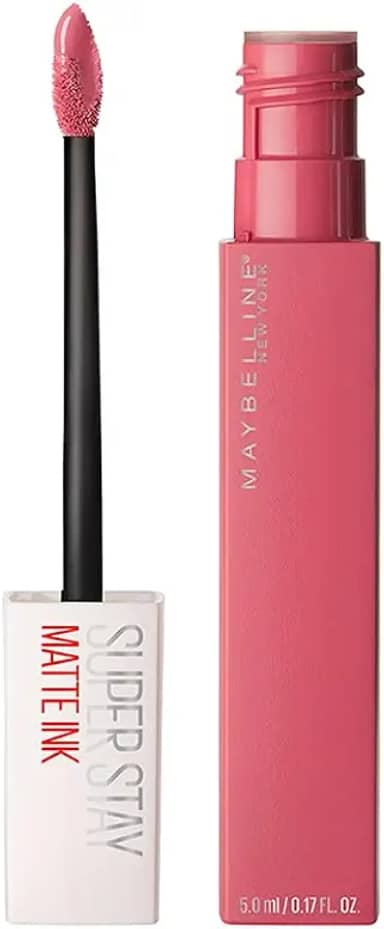 Maybelline SuperStay Matte Ink Batom Líquido Matte Longa Duração 16H com Aplicador Preciso, Não Transfere e Cor Intensa, Acabamento Matte Confortável, Cor 15 Lover Rosa Malva, 5ml