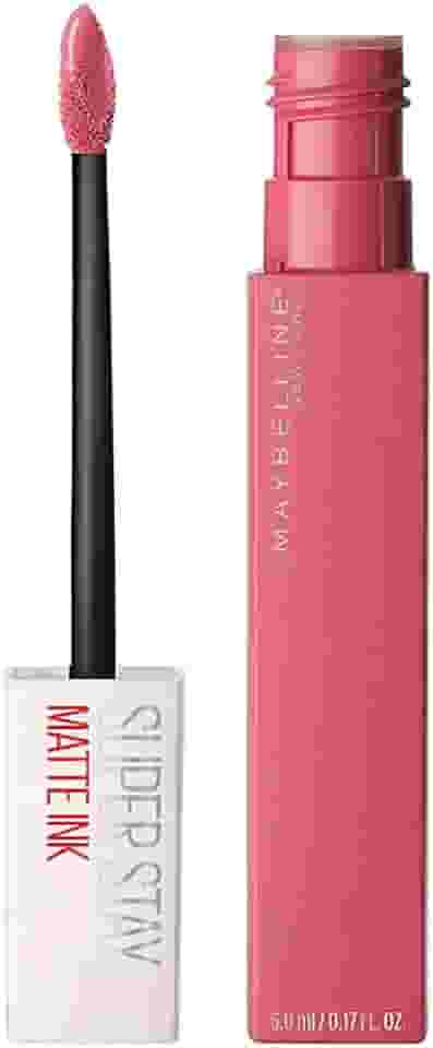 Maybelline SuperStay Matte Ink Batom Líquido Matte Longa Duração 16H com Aplicador Preciso, Não Transfere e Cor Intensa, Acabamento Matte Confortável, Cor 15 Lover Rosa Malva, 5ml