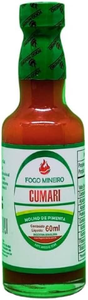 Pimenta Cumari Molho 60ml Saborosa Gourmet Premium Fogo Mineiro