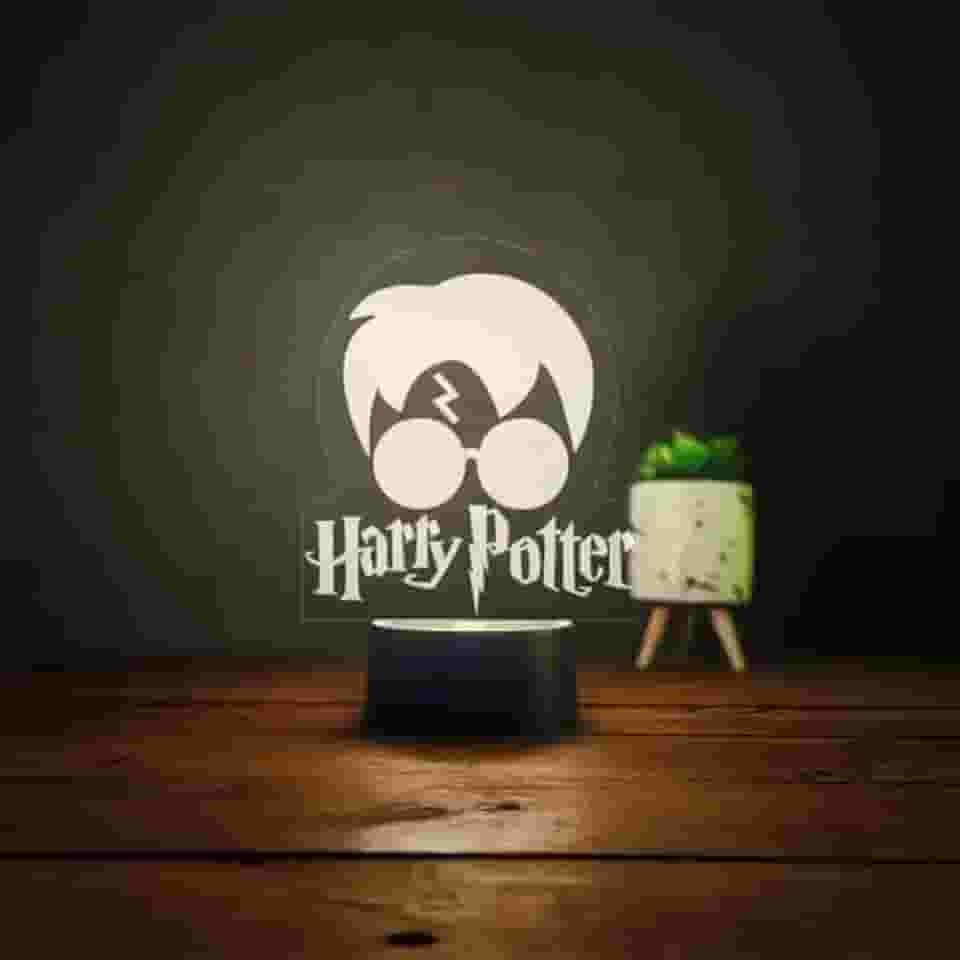 Abajur Quarto Luminária Acrílico Mesa Harry Potter Presente