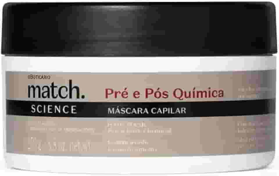 O BOTICARIO MATCH SCIENCE MASCARA PRÉ E PÓS QUÍMICA 250g