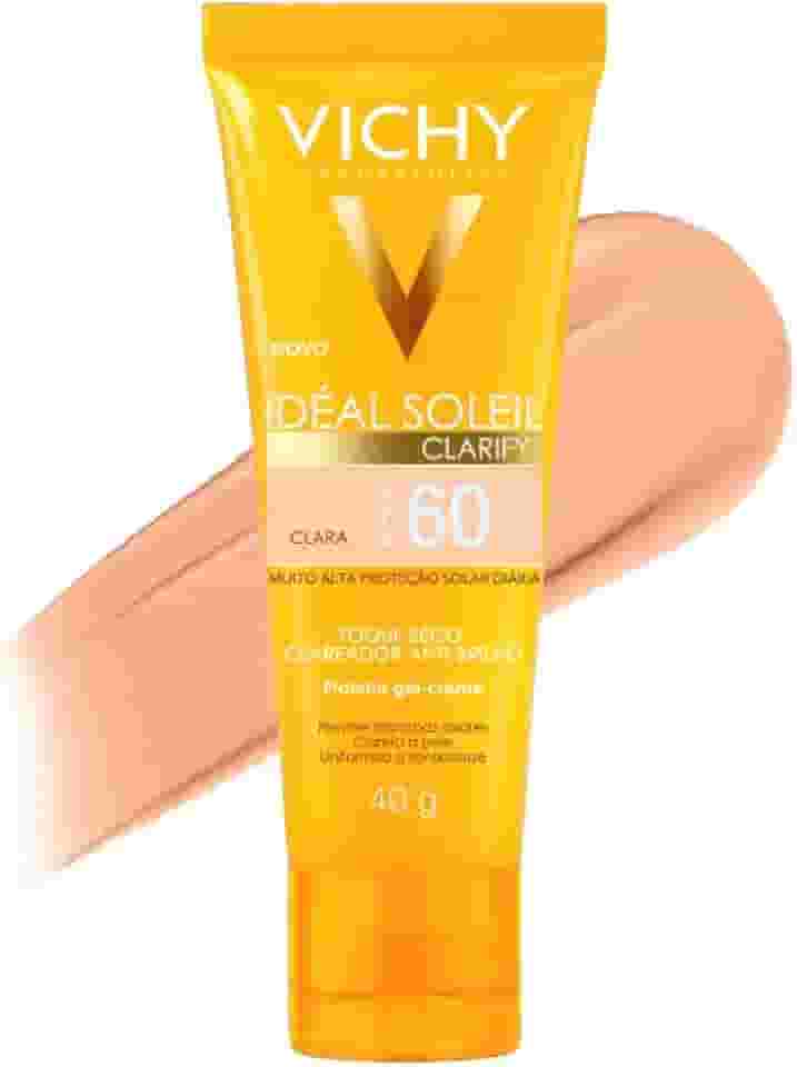 Protetor Solar Facial com Cor Vichy Idéal Soleil Clarify FPS60-40g