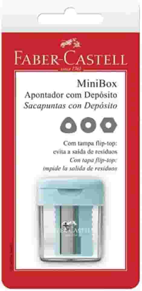 Apontador com Depósito Minibox, Faber-Castell, SM/MINIBOX, Multicor