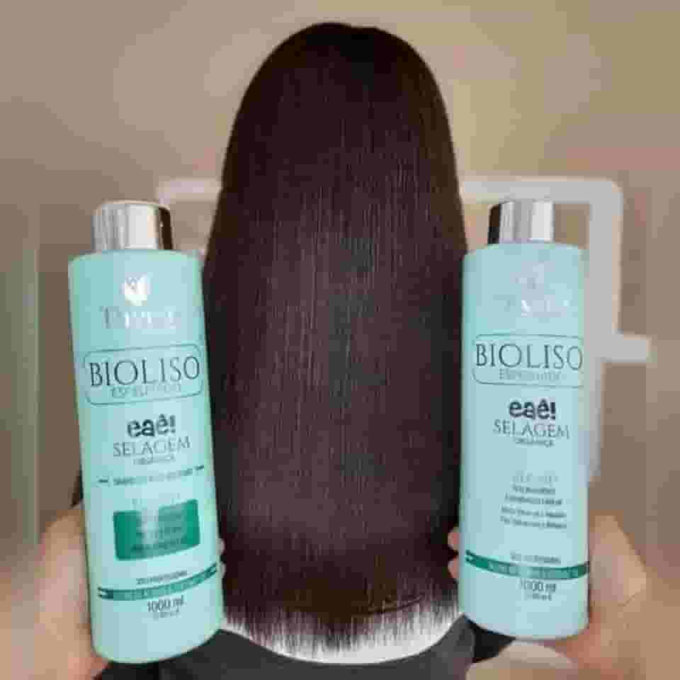 Kit Progressiva Organica Sem Formol Bioliso 2x1000ml Selagem Orgânica Blond Bio Liso Espelhado - Liso Absoluto e Reconstrução Profunda