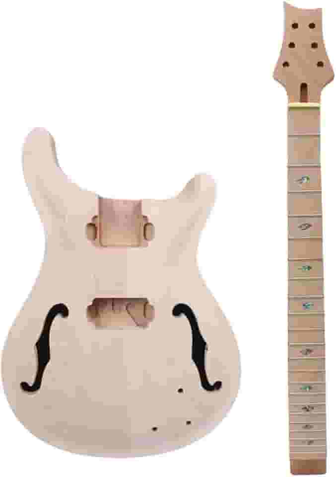 Kit de Guitarra Elétrica Yinfente com Corpo de Mogno e Braço de Bordo, 22 Trastes, DIY