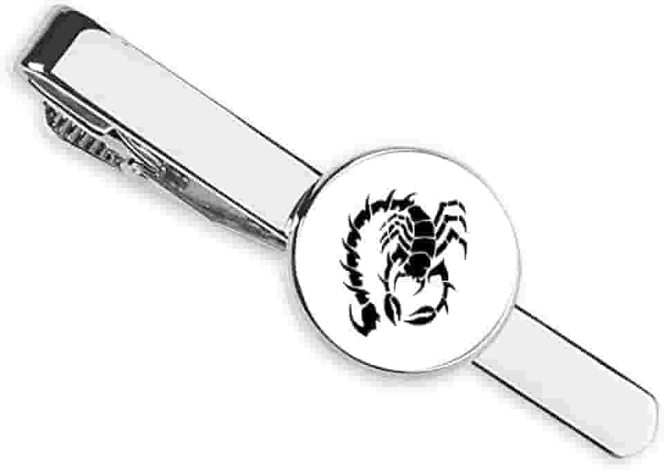 Gravata com clipe para amarrar em forma de inseto natural escorpião, presente para homem de negócios