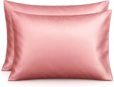 Kit 2 Fronhas de Cetim Rosa, Proteção Antifrizz para Cabelo (Rosa Claro)