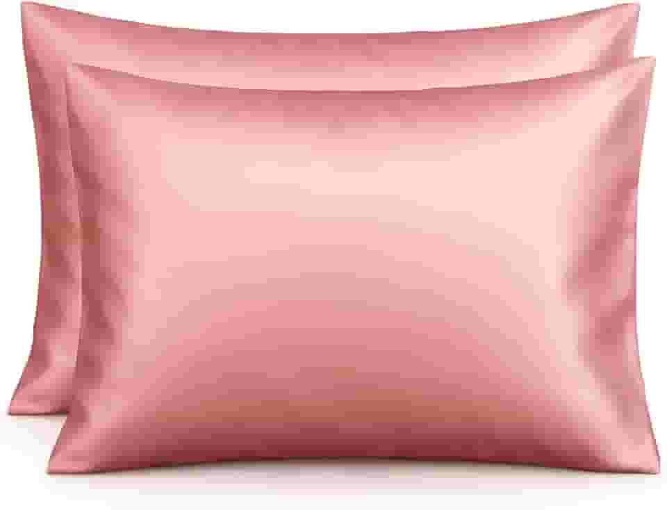 Kit 2 Fronhas de Cetim Rosa, Proteção Antifrizz para Cabelo (Rosa Claro)