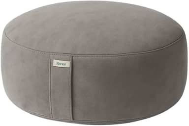 Zenai - Zafu Almofada de Meditação | Ideal para Yoga, Postura e Mindfulness | Enchimento Reciclado e Capa Removível | Suporte Postural Confortável (Cinza)