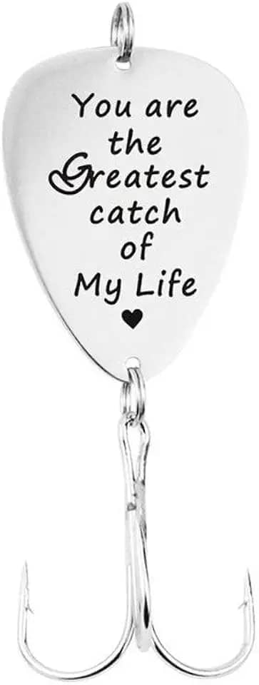 Presente de isca de pesca, presente de pescador, noivo, dia dos namorados, presente de aniversário, presentes de Dia dos Pais, presente de noivo para o papai vovô, You are the greates catch of my life