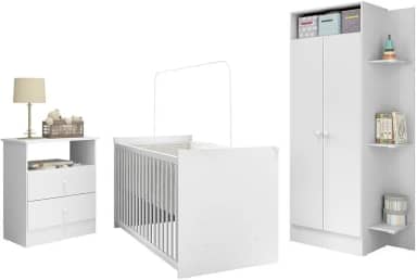 Jogo De Quarto Infantil Trevalla Móveis Pom Pom 3 Peças