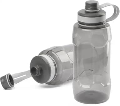 Garrafa De Água 1,5 Litros com Alça de Mão Para Transporte e Tampa Com Anel de Silicone Para Vedação anti vazamento, Bico Rosqueável Para Acesso Rápido na Cor Preto Transparente UTIMAIS+