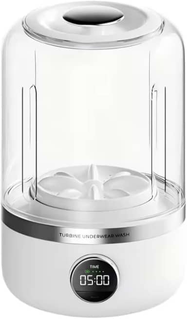 Mini Máquina de Lavar Roupas Portátil 1200ml USB – Recarregável, Compacta e Silenciosa para Meias, Roupas Íntimas, Calcinhas e Viagem