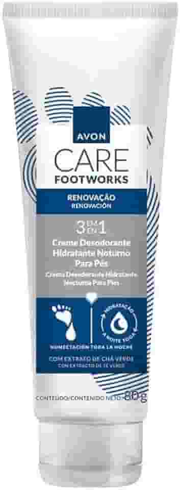 Avon – Creme Desodorante para Pés Footworks Care Noturno 3 em 1 80g