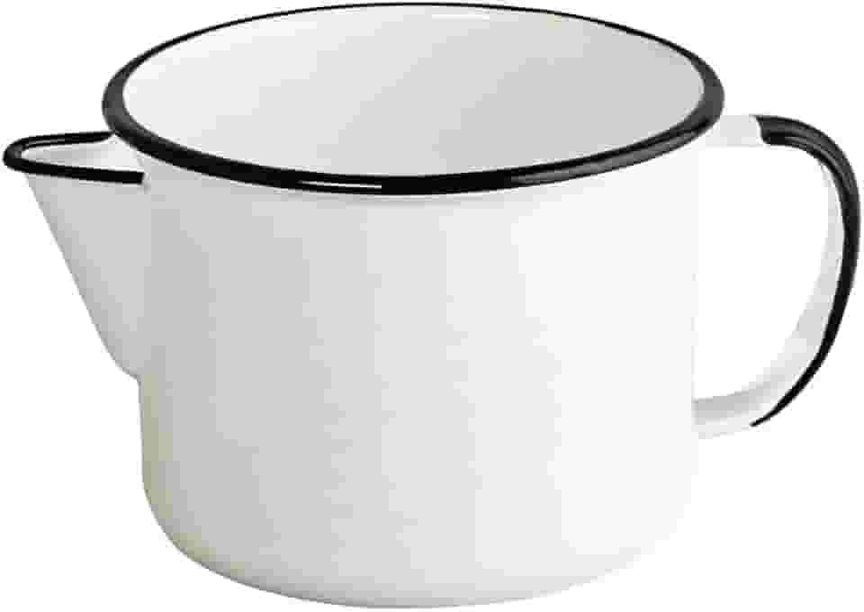 Caneca com bico 12 Esmaltado Branco 1000 ml - Ewel