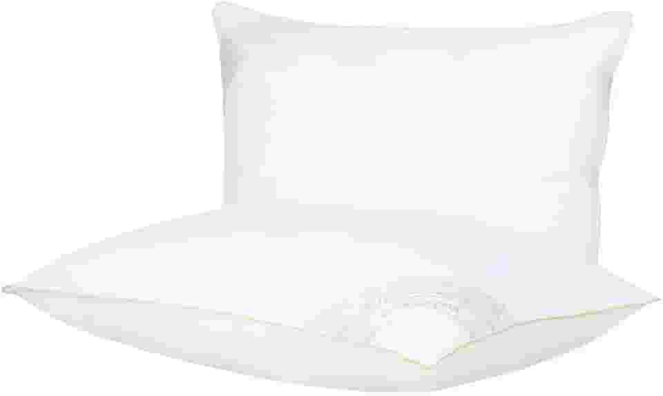 Kit Travesseiro 50x70cm Buddemeyer Toque de Pluma Algodão Branco 2 peças