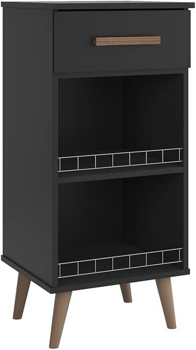 Balcão Fruteira Suporte para Galão Agua Bebedouro Armário Fenix Pé Palito (Preto)