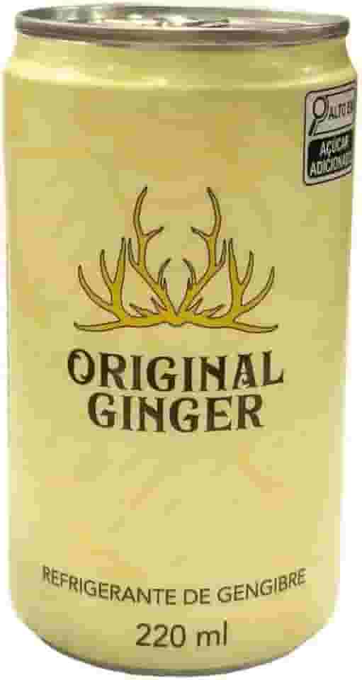 Original Ginger Refrigerante de Gengibre, Pack com 6 Latas, 220ml, Bebida Refrescante