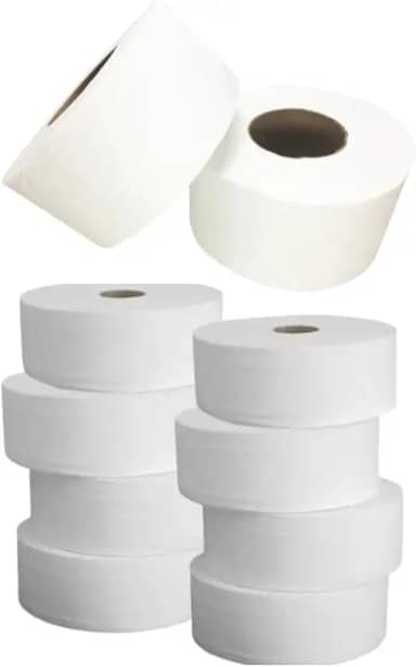 Papel Higiênico Rolão 300 Metros C/ 8 Rolos Extra Branco Institucional para Dispenser
