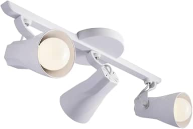 Luminária de Teto Spot Sobrepor Trilho Direcionável Octa 3 Lâmpadas Quarto sala Cozinha Praia Litoral E27 Bivolt (Branco)