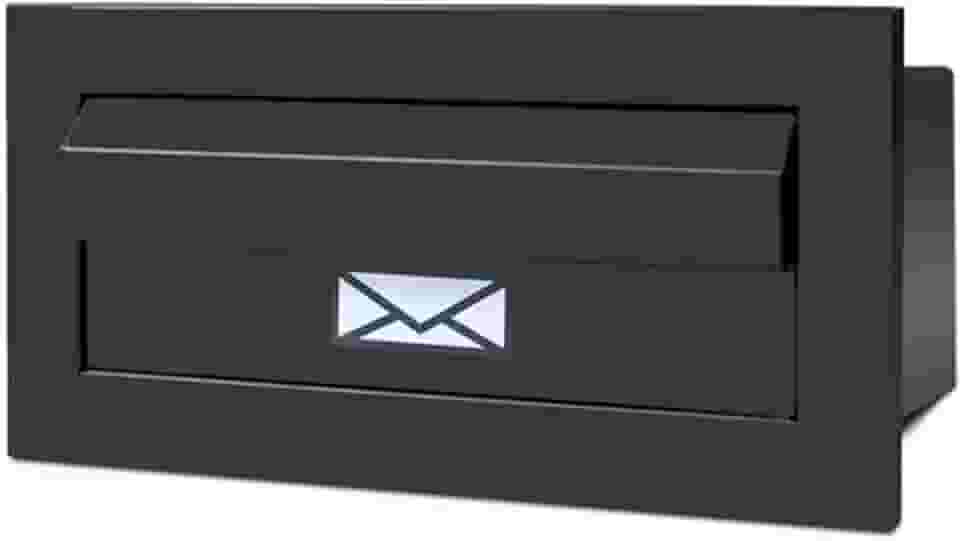 Caixa de Correio Inox Preta, Branca e Cromada – Estilo e Resistência! (Preto)