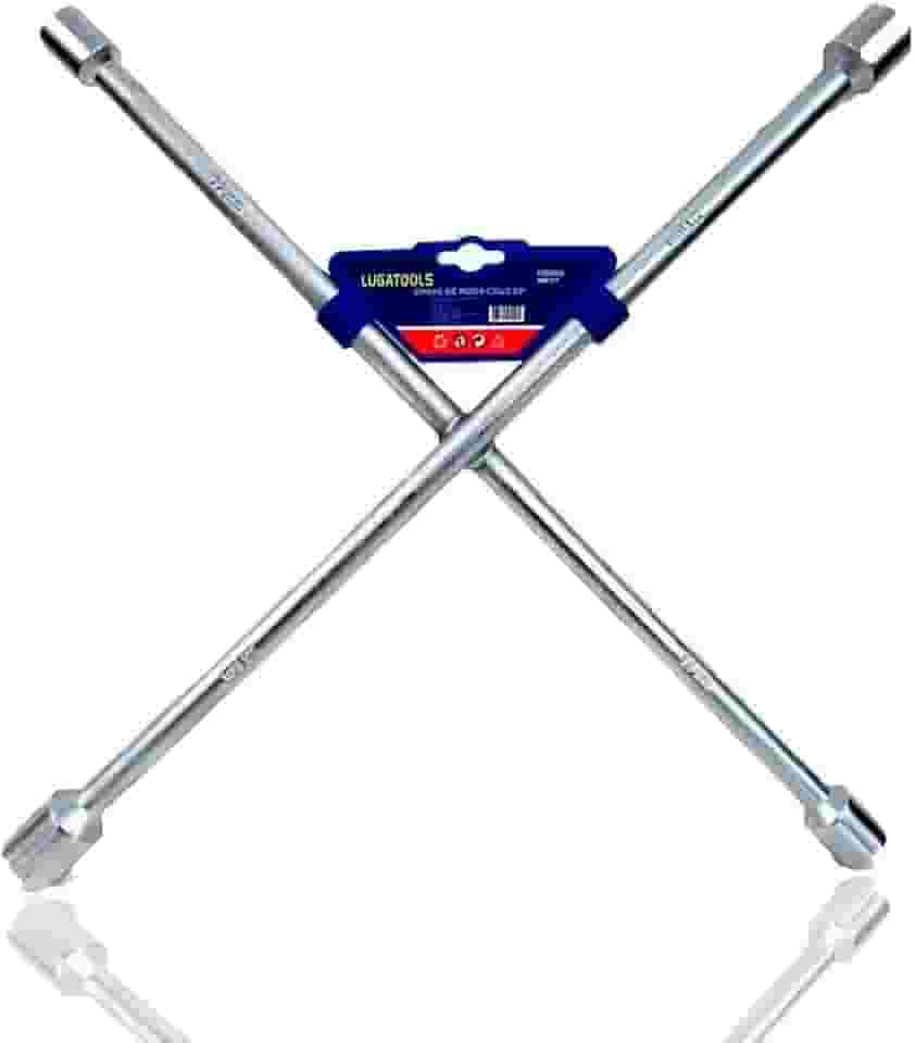 Chave De Roda em Cruz Universal para Veículos Carro 4 Bocas 20 Pol. 17x19x21x23mm Aço