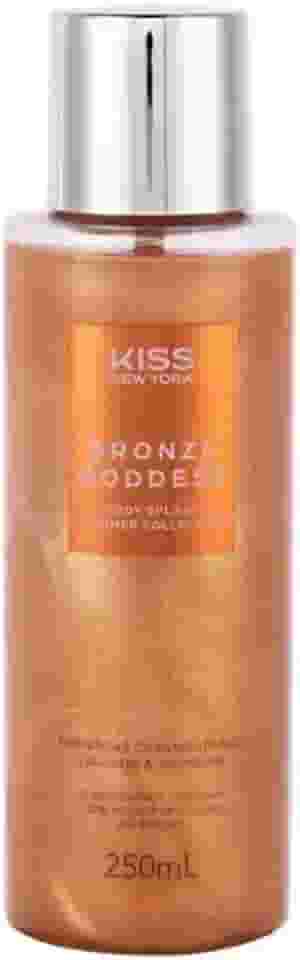 Kiss New York Bronze Goddess Body Splash Shimmer Collection, Desodorante Colônia com Micropartículas de Brilho, 250ml