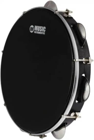 PANDEIRO MUSIC PHX 10 CORPO 87ABS PELE POLY 7 AFINAÇÕES Cor:Preto