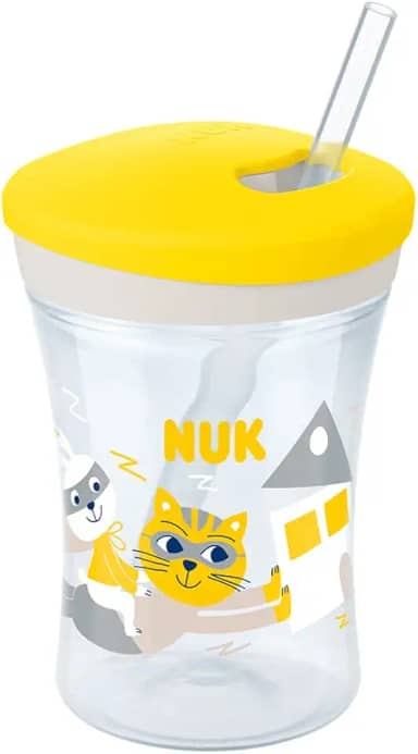 NUK Copo Action Evolution Com Canudo 230 Ml Boy - Amarelo