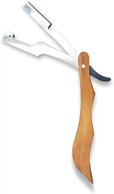 Navalhete Navalha Barbeiro Cabo Madeira Barbear Profissional