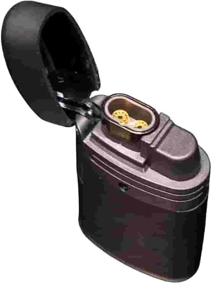 Double Jet Maçarico Profissional com Chama Dupla, Preto Fosco, Recarregável, Resistente ao Vento, para Charutos