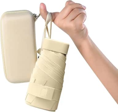Guarda chuva de Bolso Ultra Compacto e Versátil – Mini Guarda-chuva Dobrável com Proteção UV, Leve e Portátil – Inclui Estojo EVA Estilo eva para Chuva e Sol