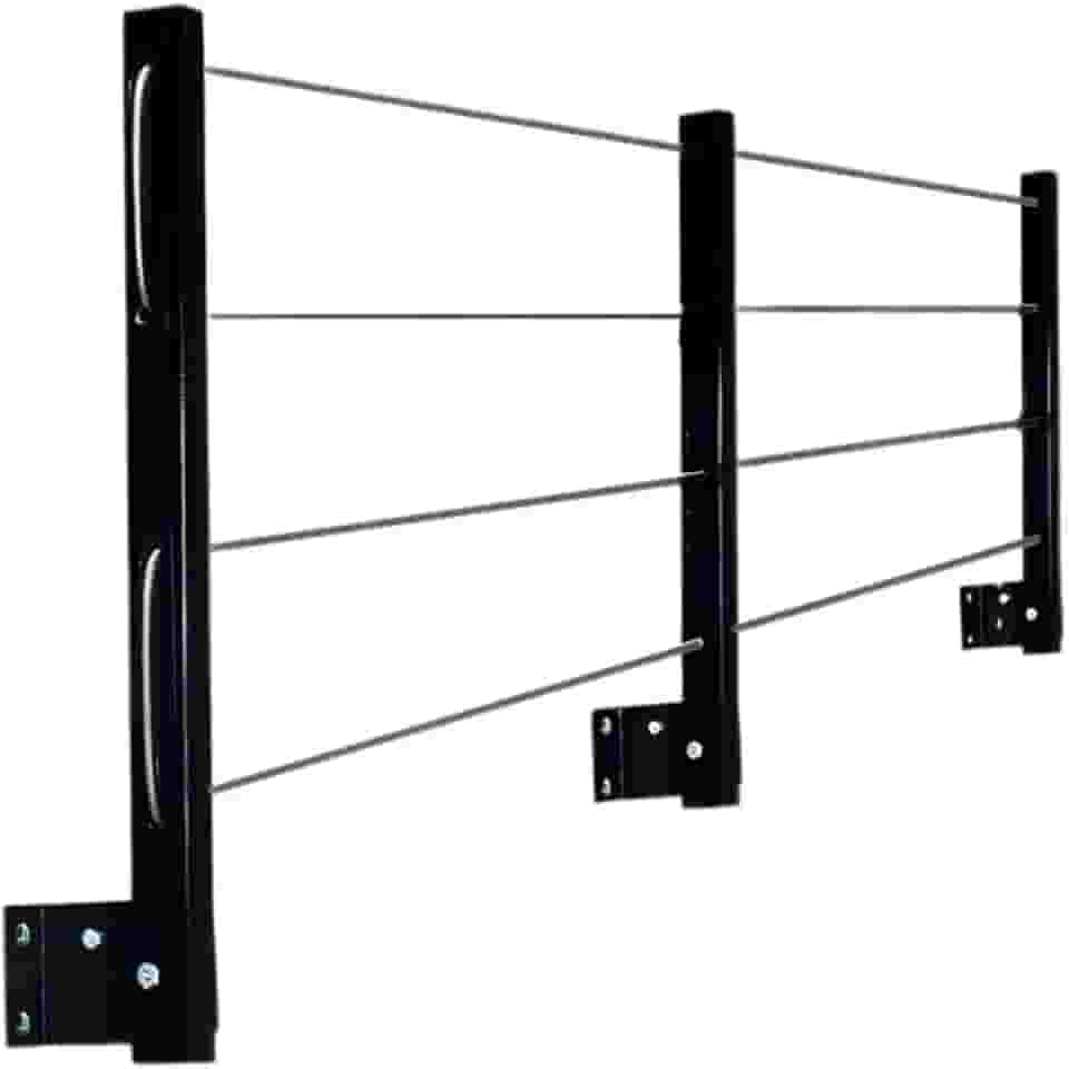 Varal Parede, Varal de Roupa Retrátil Parede Muro Apartamento Casa 3 Hastes Até 8 Metros E Kit de Montagem