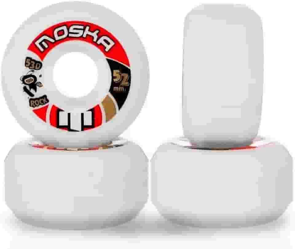 Roda Moska Skate Rock 52mm Branca Dureza 53D