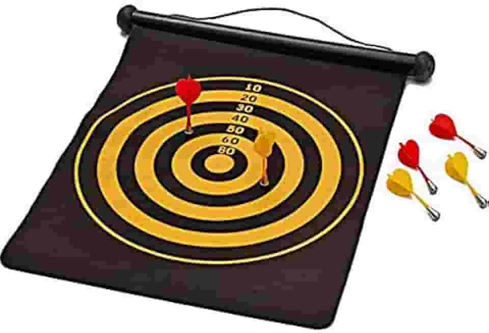 Jogo de Dardo Placa Magnética Dupla Face Alvo Mira 6 Dardos - Commerce Brasil