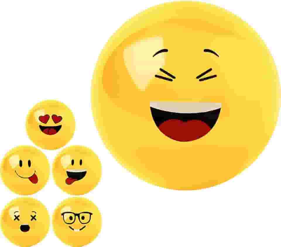 02 Bola Inflável Smile Festa Decoração Praia Piscina Campo