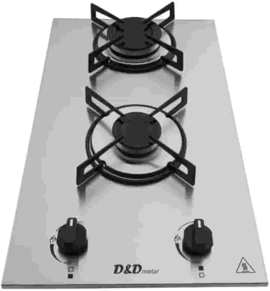 Fogão Cooktop a Gás 2 Bocas Inox Acendimento Automático