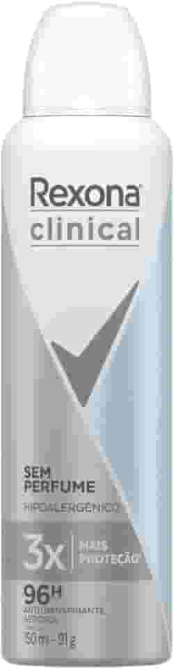 Rexona Antitranspirante Aerosol Clinical Sem Perfume 150Ml