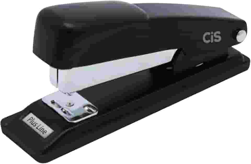 Grampeador CIS Plus Line p/ 20 folhas, Preto, Caixa com 1 unidade