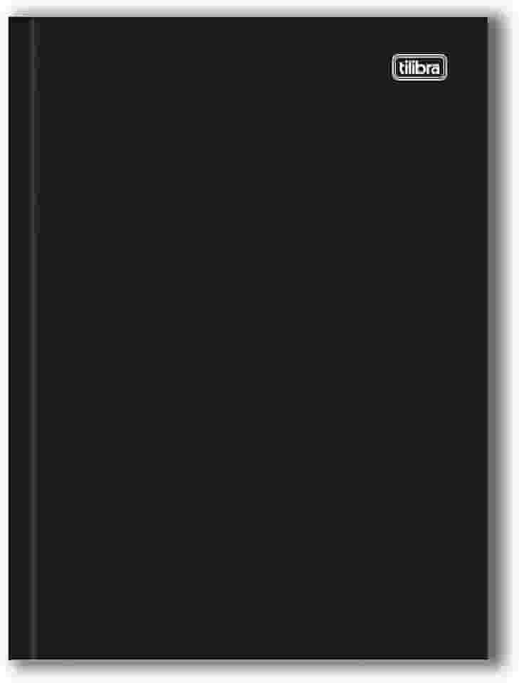 Tilibra Universitário - Caderno Brochura Capa Dura, 200x298mm, 100 Folhas, Negro (Pepper)