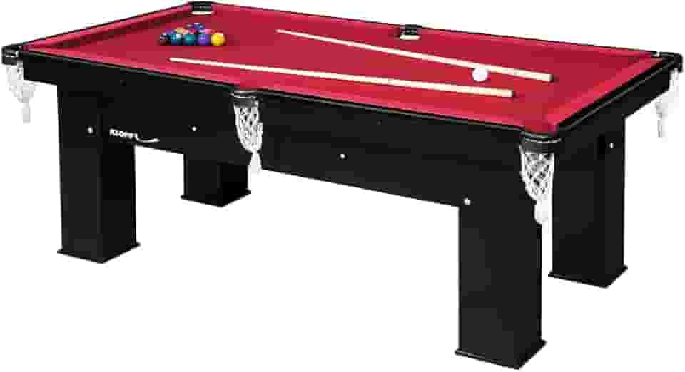 Klopf Elite Vermelha Mesa de Sinuca 2,22 x 1,22 x 0,87 m 4 Jogadores Bilhar