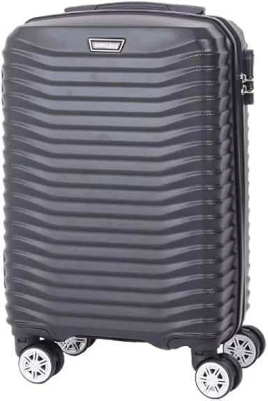 Mala De Viagem Bordo 10 Kg Abs 4 Rodas Duplas Cadeado Embutido (Preto)