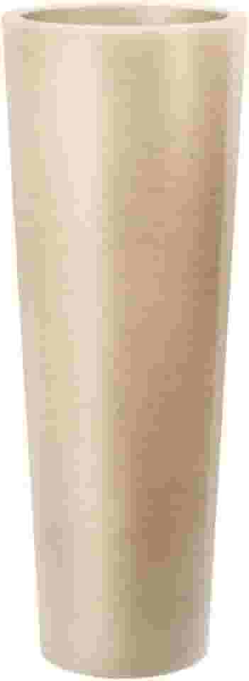 Vaso Redondo Coluna 70cm Areia Decoração Vaso Grande de Polietileno de Chão P/Casa Sala Jardim e Consultório Minimalista Elegante