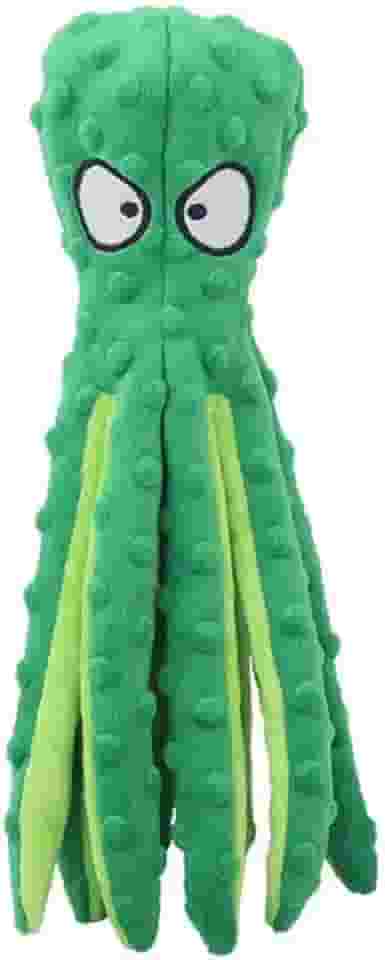 Brinquedos de polvo estridente para cães grandes, sem enchimento de papel enrugado, brinquedos de pelúcia para dentição de filhotes, brinquedos interativos duráveis para cães pequenos e médios (verde)