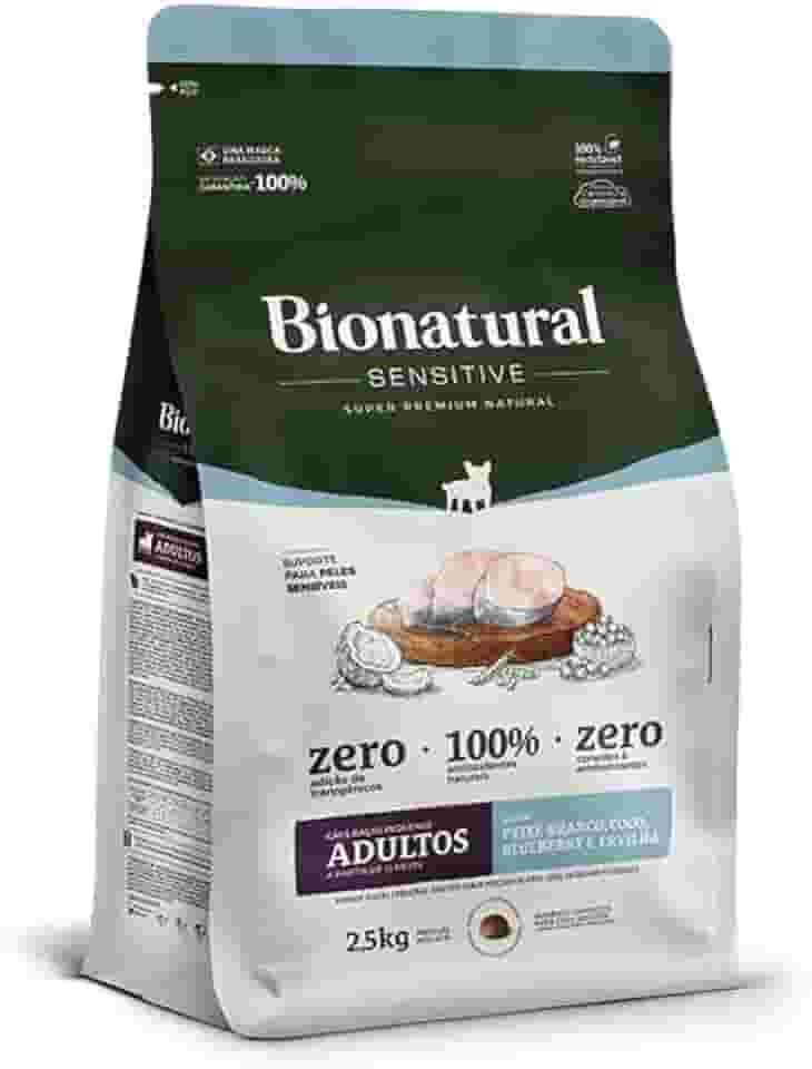 RAÇÃO BIONATURAL PRIME CÃES SENSITIVE PORTE PEQUENO PEIXE BRANCO 2,5KG