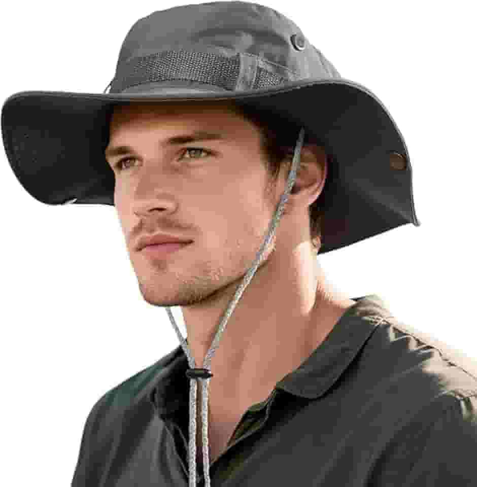 Chapéu Australiano Unissex, FPS 50+, Aba Larga 7cm, Proteção UV, Ideal para Pesca, Safari e Caminhadas, Bege